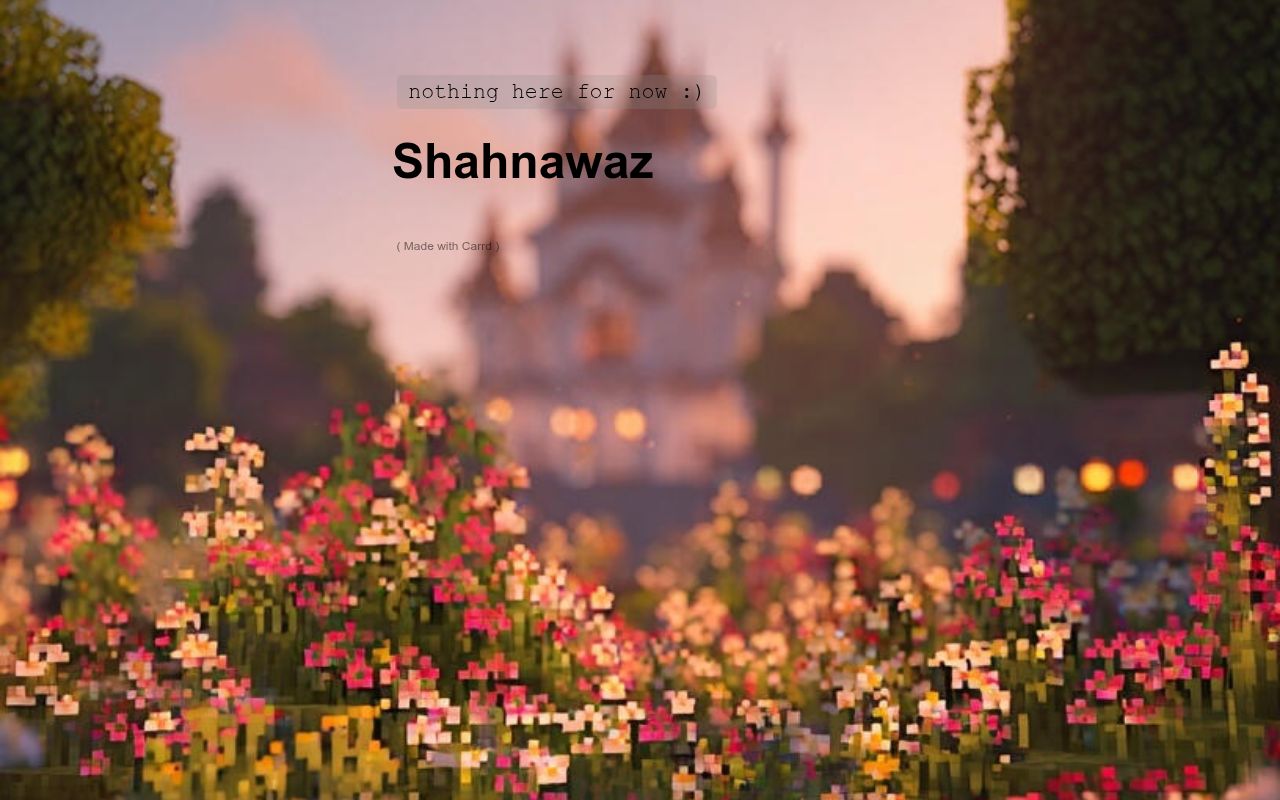Carrd profile picture for @shahnawaz